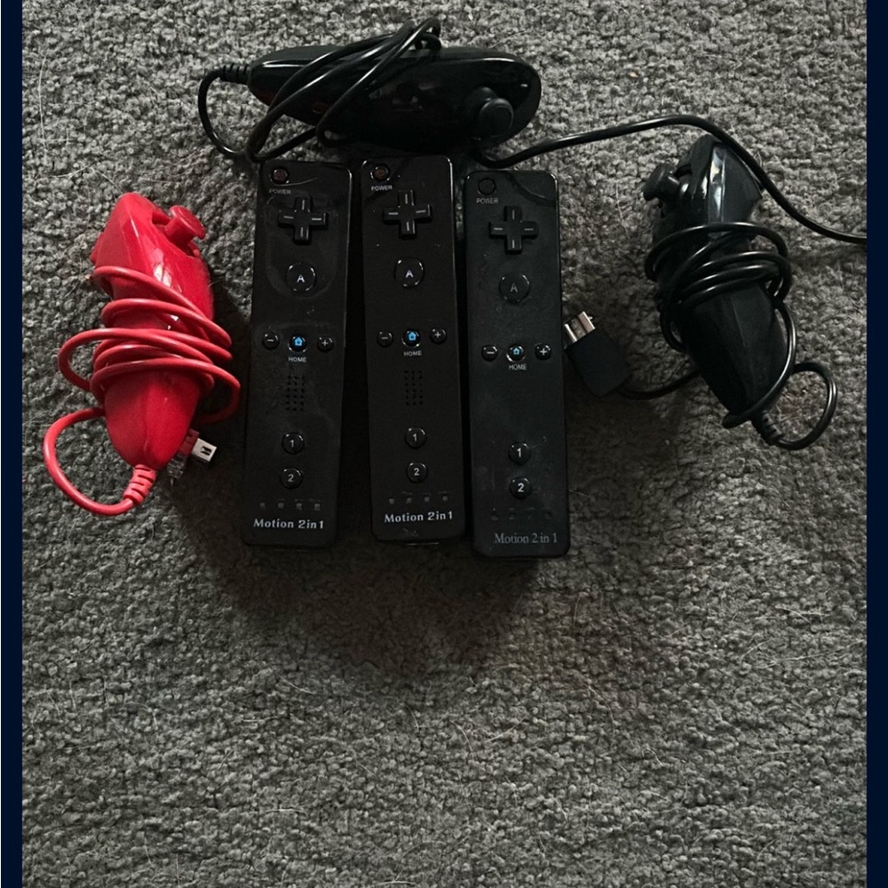 Black and Red Motion 2in1 Controllers